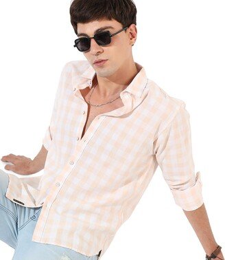 Campus Sutra Men's Checkered Casual Shirt-AB