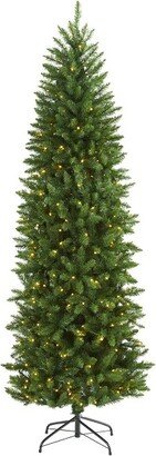 6.5ft Pre-Lit LED Mountain Pine Artificial Christmas Tree Clear Lights