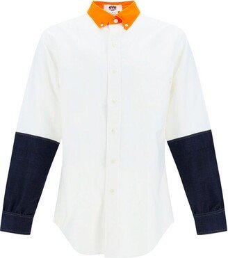 Patchwork Buttoned Shirt-AA