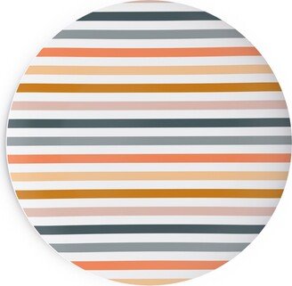 Salad Plates: Multicolor Stripes - Warm Salad Plate, Multicolor