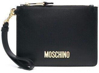 Logo-Letter Clutch Bag