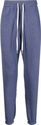 Slim-Cut Speckled Track Pants