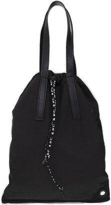 Logo Detailed Drawstring Tote Bag