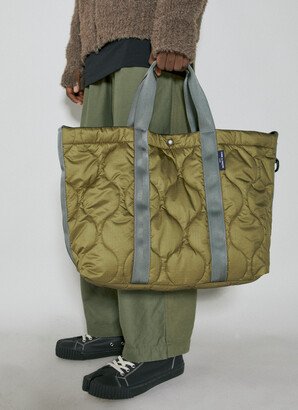 Quilted Tote Bag - Man Tote Bags Green One Size