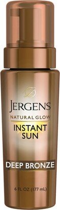 Jergens Natural Glow Instant Sun Sunless Tanning Mousse, Deep Bronze Tan, Sunless Tanner Mousse - 6 fl oz