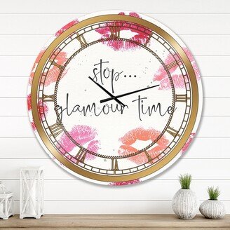 Designart 'Chic Accents VI' Glam Oversized Wall CLock