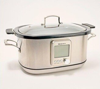 Blue Jean Chef 208oz Digital Multi-Function Nonstick Slow Cooker Refurbished Silver