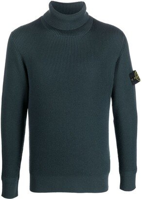 Compass-patch roll-neck jumper-AC