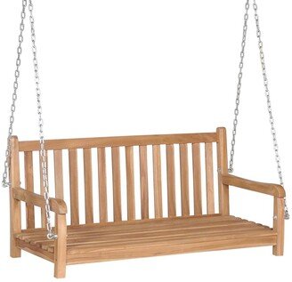 Swing Bench Solid Teak 47.2x23.6x22.6 Brown