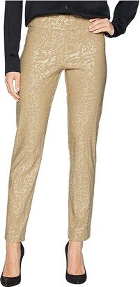 Krazy Larry Microfiber Long Skinny Dress Pants (Taupe Animal) Women's Dress Pants