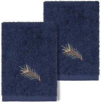 Pierre Embellished Washcloth - Set of 2 - Midnight Blue