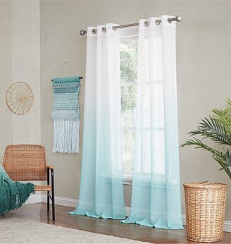 Shadow Set of 2 Ombré Sheer Panel Curtains-AA