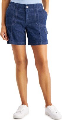 Style & Co Petite Zig Zag Stitch Cargo Shorts, Created for Macy's