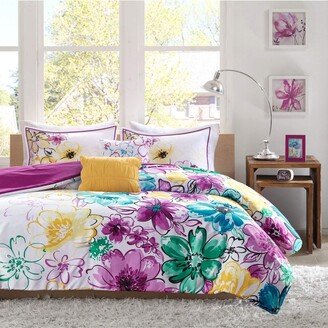 Gracie Mills Olivia 4 Piece Comforter Set, Blue - Twin Xl