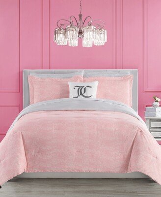 Texture 6-Pc. Comforter Set, Twin - Pink, Gray