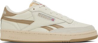 Off-White & Taupe Club C Revenge Vintage Sneakers
