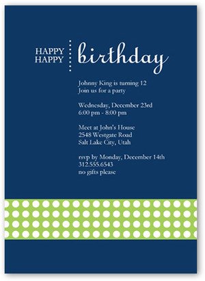 Invitation Cards: Happy Blue Party Invitation, Blue, Matte, Signature Smooth Cardstock, Square