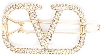 VLogo Signature crystal hair clip