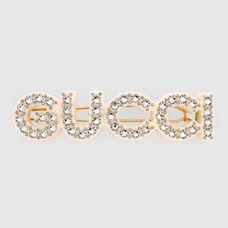 Crystal 'Gucci' hair slide-AA