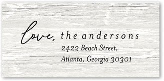 Address Labels: Painted Wood Address Label, White, Address Label, Matte