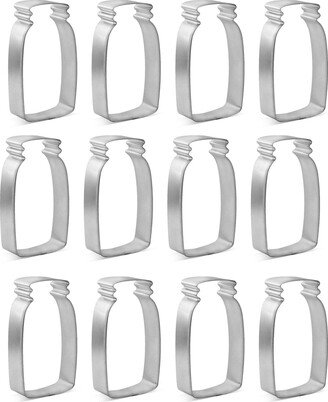 1 Dozen 12 Mason Jar 4.5'' Cookie Cutter Metal Wedding Favor Farmers Market Birthday Party Treats Freshie