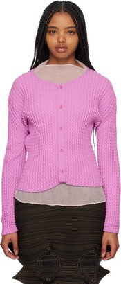 Pink Spongy Cardigan