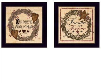 Family Wisdom Ii 2-Piece Vignette by Linda Spivey, Black Frame, 15