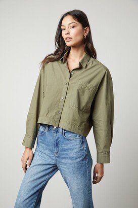 Lucille Cropped Button-Up Shirt