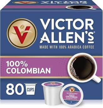 Victor Allen's Coffee 100% Colombian Single Serve Coffee Pods, 80 Ct