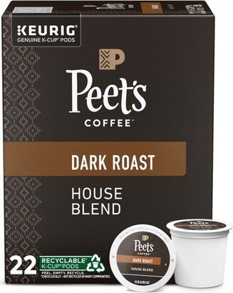 Peet's Coffee Peet's House Dark Roast Coffee - Keurig K-Cup Pods - 22ct