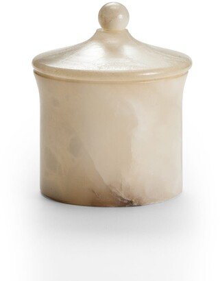 Alisa Alabaster Bath Canister, Cream-AA