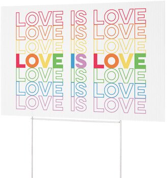 Yard Signs: Love Repeat Yard Sign, Multicolor