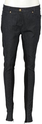 Navy Blue Denim & Black Jersey Jeggings M