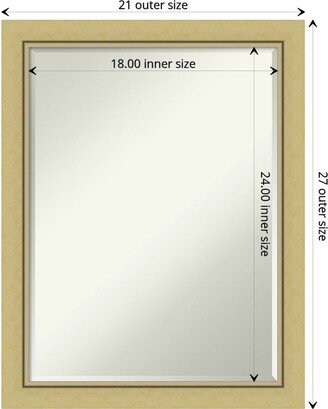 Petite Bevel Bathroom Wall Mirror - Landon Gold Narrow Frame - Landon Gold Narrow - 21 x 27 in