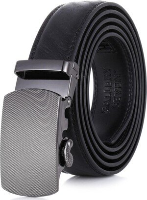 Men's Exquisite Grid Leather Ratchet Belt