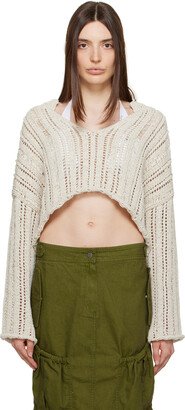 OPEN YY Beige V-Neck Sweater