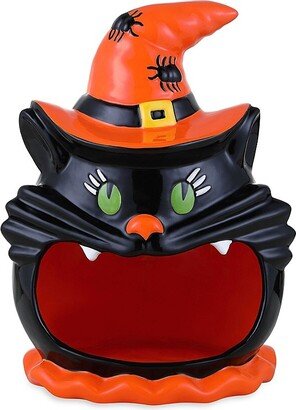 Mr. Halloween Black Cat Ceramic Candy Bowl