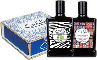 Oilala Olive Oil and Vinegar Gift Box Bottle, Set of 2, 500 ml Each