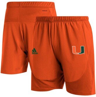 Men's Orange Miami Hurricanes 2021 Sideline Aeroready Training Shorts