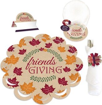 Big Dot Of Happiness Friends Thanksgiving Feast Paper Charger & Table Decor Chargerific Kit for 8