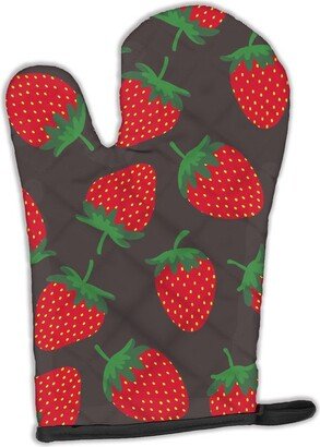 Strawberries on Gray Oven Mitt