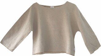 Frock Tales Pagan Crop Top With Long Sleeves In Natural