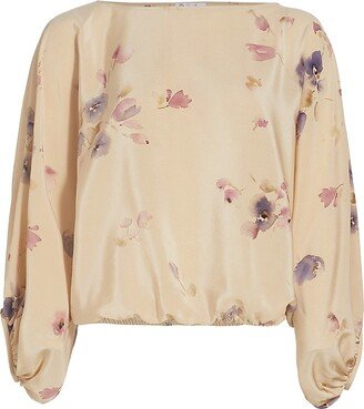 Helena Bluebell Silk Blouse