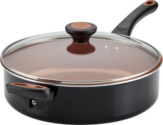 Glide Copper Ceramic 4 Qt. Covered Saute