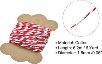 Unique Bargains Thread Cord Macrame Cord Cotton Braid String 6YD for Handmade Knitting