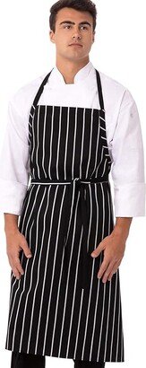 Chef Works Chef Works Men's A100-BCS English Chef Apron, Black Chalk Stripe (Black w/ White Stripe) Findings