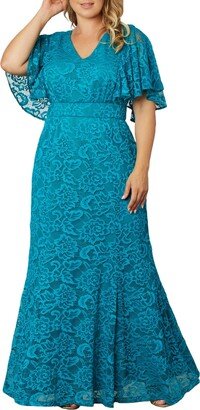 Women's Plus Size Duchess Lace Evening Gown