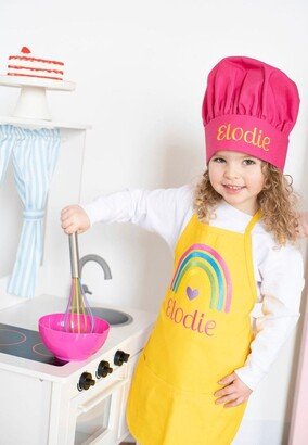 Personalized Apron For Kids, Valentine's Embroidered Kids Apron, Baking Kids, Valentine Gift Kids