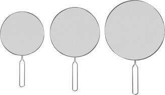 3-Piece Splatter Screen Set – Fine Mesh Stainless-Steel Grease Splatter Guard for Pots, Pans, and Skillets – Kitchen Gadgets