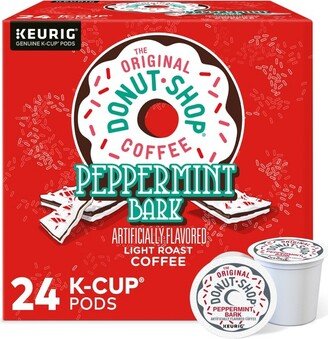 The Original Donut Shop Peppermint Bark Medium Roast Keurig K-Cup Coffee Pods Flavored Coffee - 24ct/8.3oz